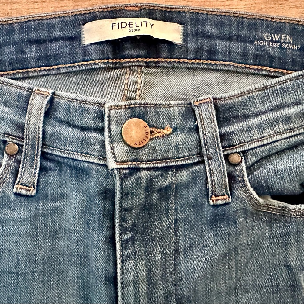 Fidelity Denim Gwen High Rise Skinny Jeans Size 26 - Picture 7 of 13